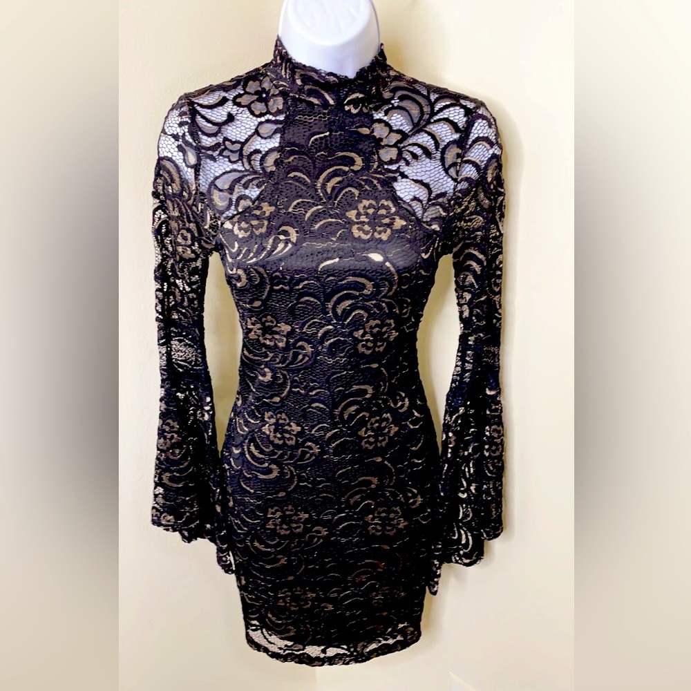 Black lace dress.